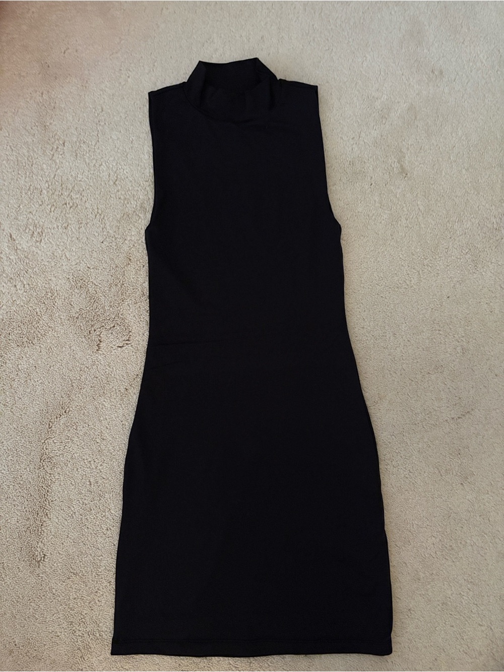 Aritzia Black Sleeveless Mock Neck Dress